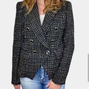 Rachel Zoe Metallic tweed Blazer size large